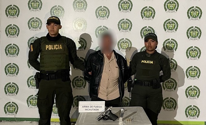 En las últimas horas en Ocaña, la Policía capturó a un hombre portando un arma de fuego ilegal