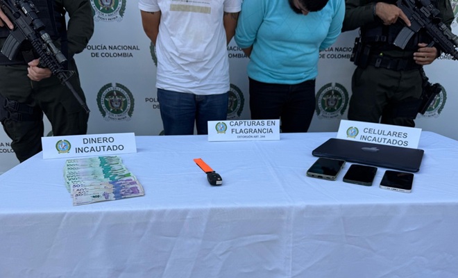 GAULA de la Polic&iacute;a Metropolitana de Manizales frustra extorsi&oacute;n y captura a dos hombres en flagrancia