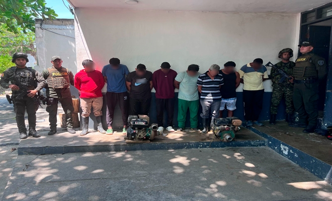 Capturados por explotación ilícita de yacimientos mineros en Zona Bananera Magdalena