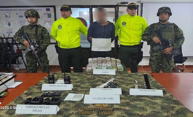 Golpe a las finanzas criminales del frente Luis Enrique León Guerra del GAO-ELN.