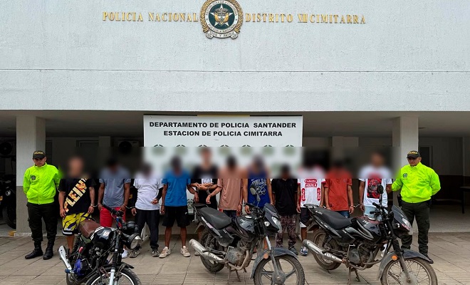 Golpe al microtráfico en Cimitarra: 12 capturados en operativos simultáneos