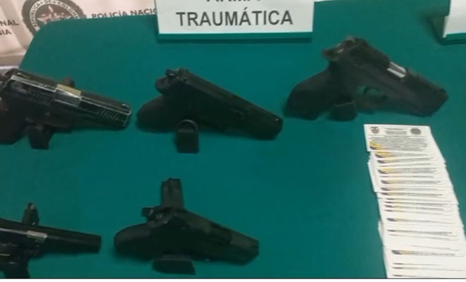 Incautación armas traumáticas y munición 