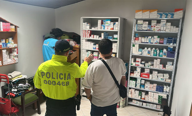 Incautaci&oacute;n de 5.311 unidades de medicamentos en la ciudad de Bogot&aacute;.
