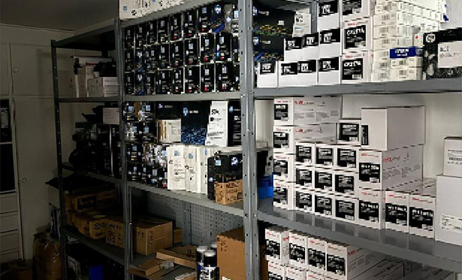 Incautación de tóners, cartuchos y tintas para impresoras