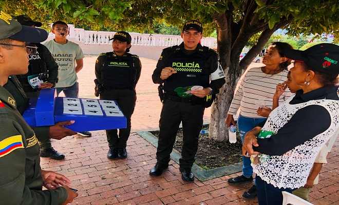 La Policía Metropolitana de Valledupar participa en la conmemoración del octavo aniversario del acuerdo de paz con las FARC