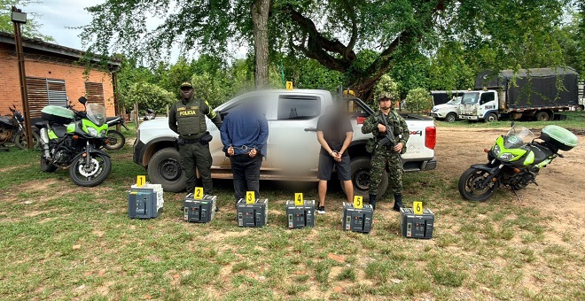 La Policía capturó dos sujetos en flagrancia por el delito de receptación 