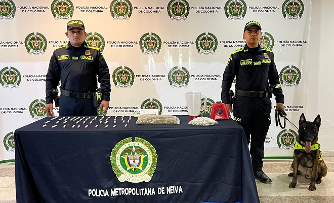 La Seccional de Carabineros, logra incautar marihuana en Neiva 