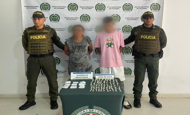 Los capturados y los elementos incautados fueron puestos a disposición de la Fiscalía General de la Nación 