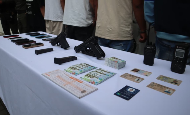 Motoladrones capturados en Cali