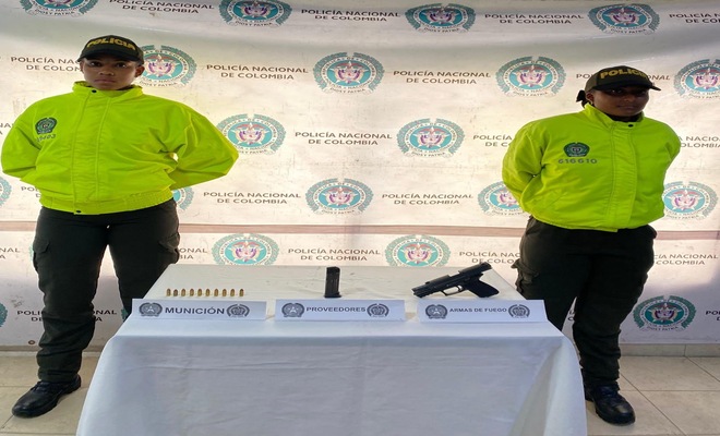 La Policía logró la incautación de material de guerra en una zona afectada por la presencia de grupos armados ilegales 