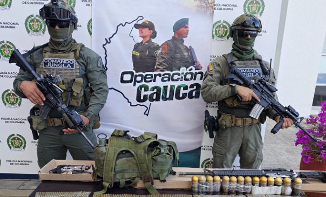 Se logro la incautación material de guerra