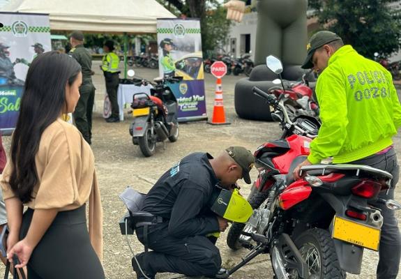 Marcación de motocicletas en San Martín 