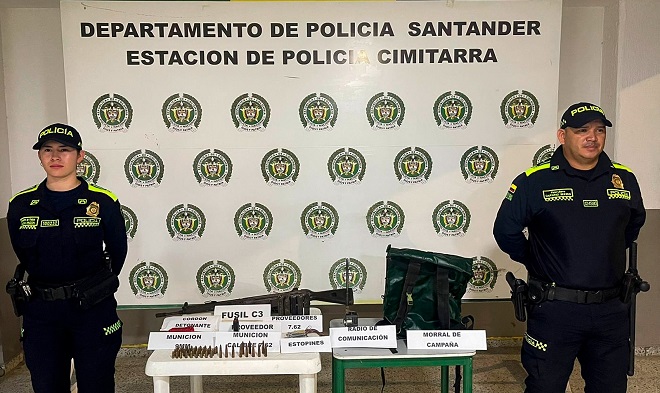 Material Bélico incautado