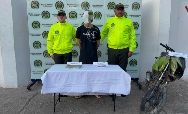 Cayó ‘Maicol’ con 474 dosis de marihuana.