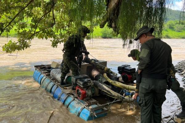 Autoridades en Caldas, adelantaron la operación “Nevado VIII” contra la explotación ilícita de yacimientos mineros
