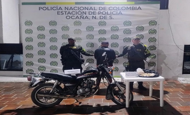 En la Vía Ocaña - Convención, donde fue capturado una persona de 50 años de edad