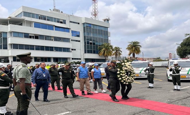 Ofrenda floral en el 4 de abril