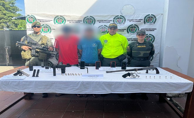 Operación "Lucero" dejó como resultado, la captura en flagrancia de dos personas y la incautación de un importante arsenal