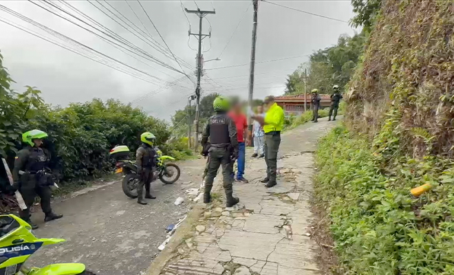 Captura de persona en vía pública