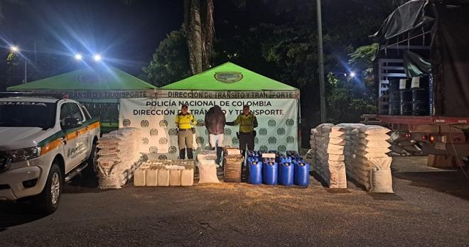 Operativo contra el procesamiento de narcóticos