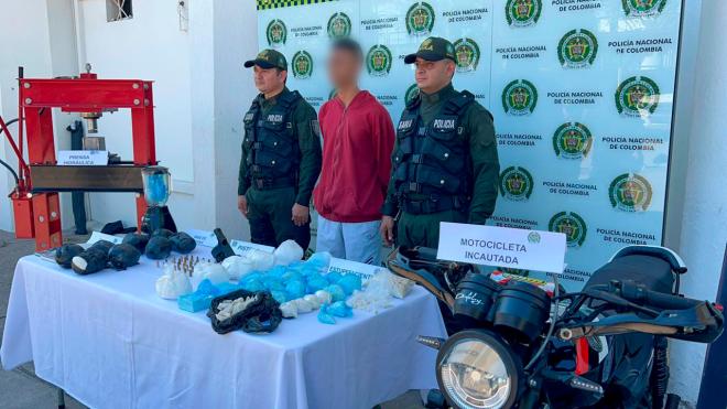 Capturado alias la 'Muerte' dentro de una vivienda donde dosificaba estupefacientes