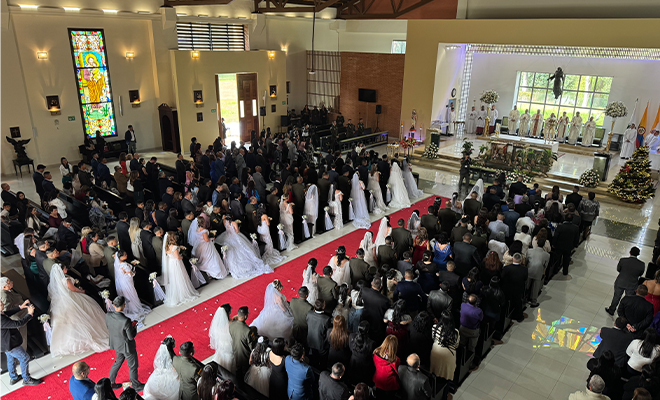 Parroquia donde se celebraron los matrimonios colectivos