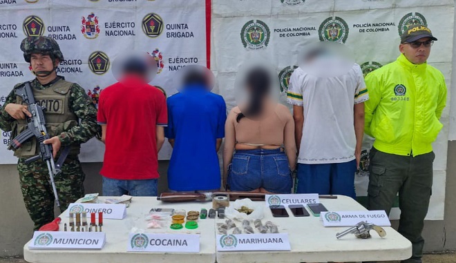 Personas capturadas por trafico de estupefaciente