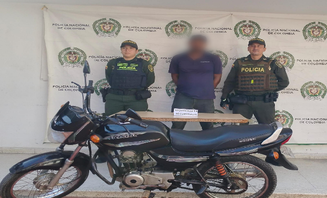 Capturado por el delito de hurto 