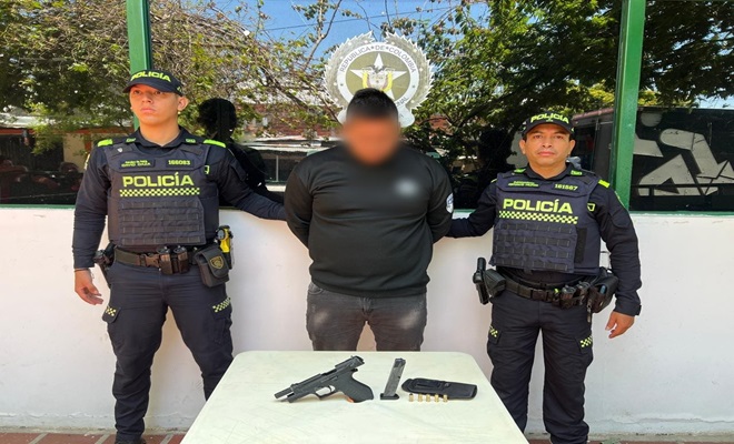 Hombre capturado por porte ilegal de arma de fuego en Neiva