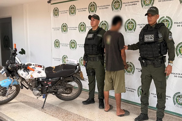 Policía Nacional captura a un hombre por falsedad marcaría y recupera motocicleta en Neiva