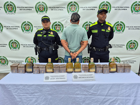 Policía Nacional y autoridades realizan operativos contra el contrabando y adulteración de licor en Urabá