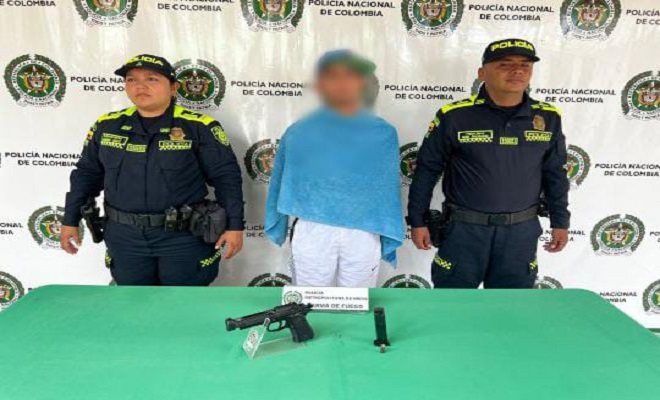 Policía Nacional logra la captura de "Care Chivo" con un arma de fuego ilegal