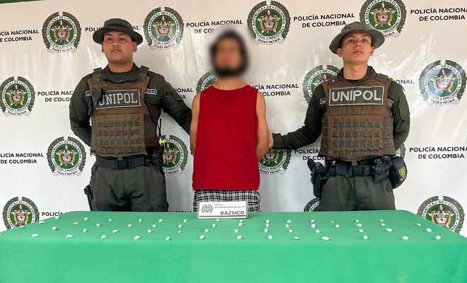 Capturado un hombre conocido como "El Ché" con bazuco