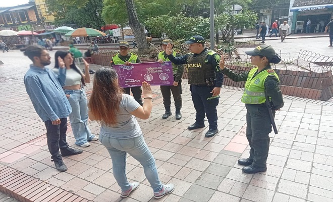 Policía Nacional realizó campaña contra la violencia de género