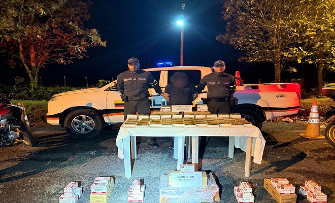 Polic&iacute;a captura a un hombre y logra la incautaci&oacute;n de 2.500 cartuchos calibre 38mm en v&iacute;as de C&oacute;rdoba