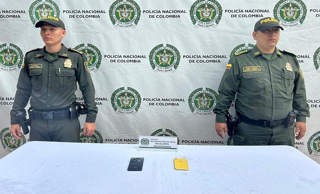 La Policía Nacional recupera celulares hurtados durante jornada preventiva en Neiva