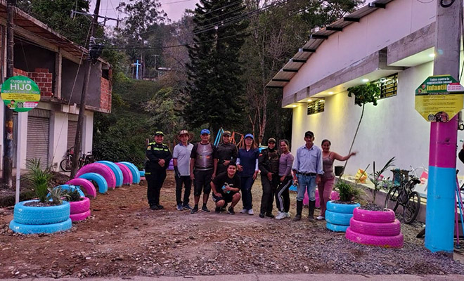 Primer punto de información en Timbío