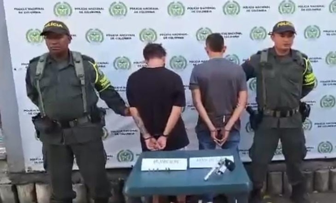 En medio de una persecución capturamos a dos sujetos sobre la vía Mahates- San Cristóbal