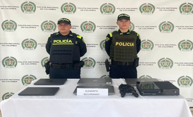 Policía recupera elementos hurtados de sede “Punto Vive Digital Plus” en Inírida