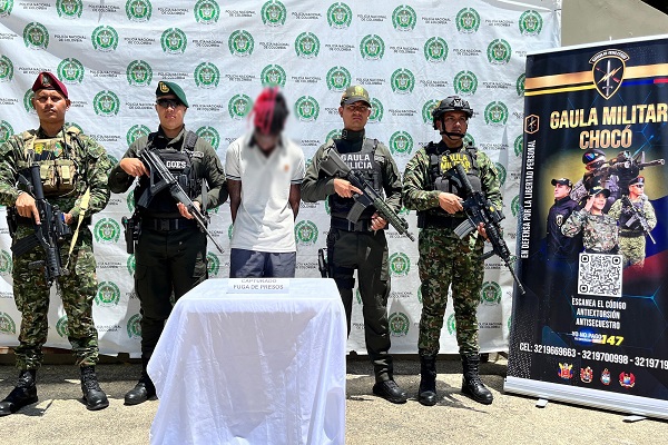 Capturado alias “Ozuna” o “Batman”, integrante del GDCO Los Mexicanos en Quibdó