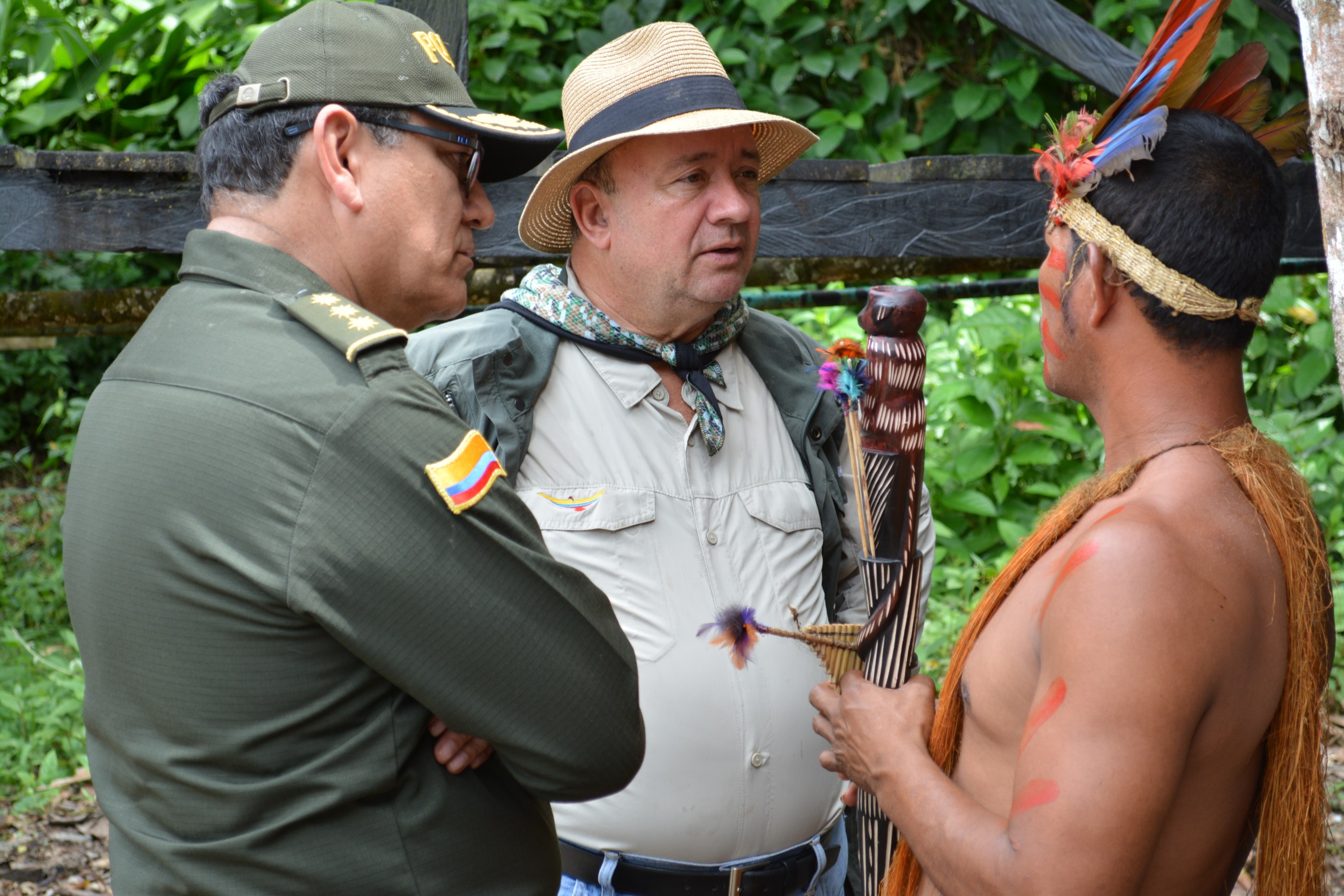 Líderes de la comunidad indígena Yagüa 