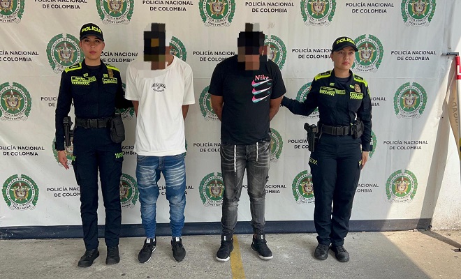 Policía Nacional captura a “Yorman” y “José” por hurto en Barrancabermeja