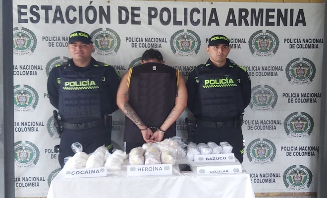 El sujeto y la sustancia ilícita fueron dejados a disposición de la Fiscalía