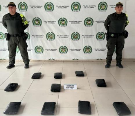 Las autoridades hallaron e incautaron 27 kilogramos de esta sustancia de origen vegetal