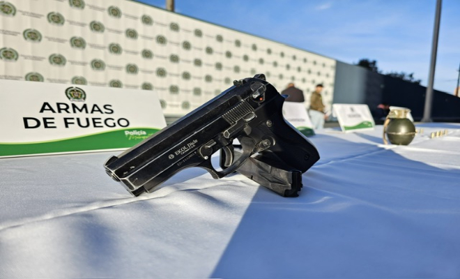 Incautada un arma de fuego durante el procedimiento de captura 