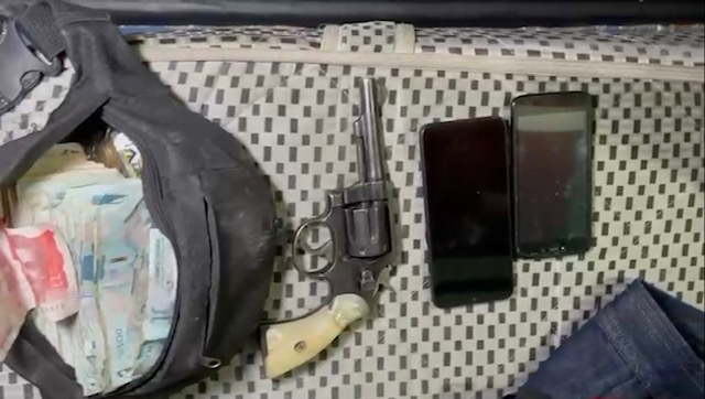 armas de fuego, estupefacientes y celulares que se encontraron en operativo