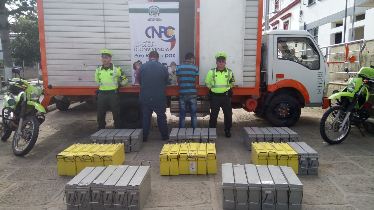 Baterías recuperadas en Boyacá