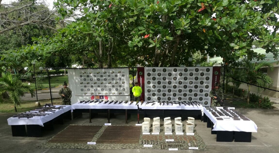 Este material de guerra fue incautado en zona rural de Tierralta