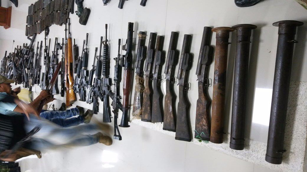 Importante armamento perteneciente al clan del golfo fue incautado en una bodega 