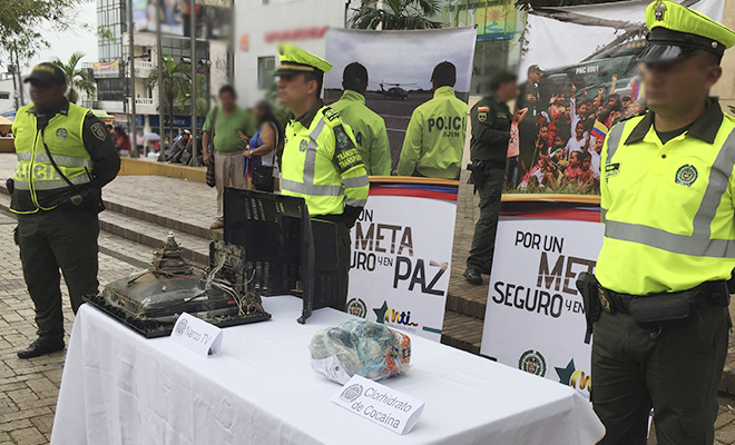 La Policía Nacional-halló-‘narco-Tv’-con-cinco-kilos-de-clorhidrato de cocaína-en-su-interior